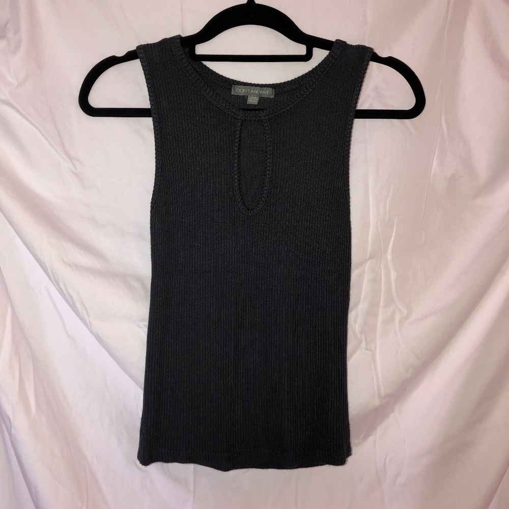 Don't Ask Why Tank Top with Keyhole Opening